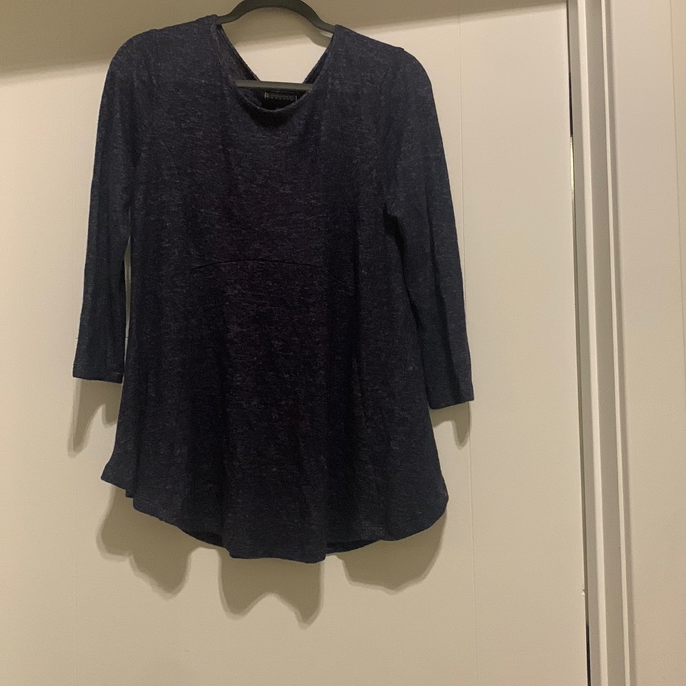 Collection by Bobeau Long sleeved Navy Blue Shirt